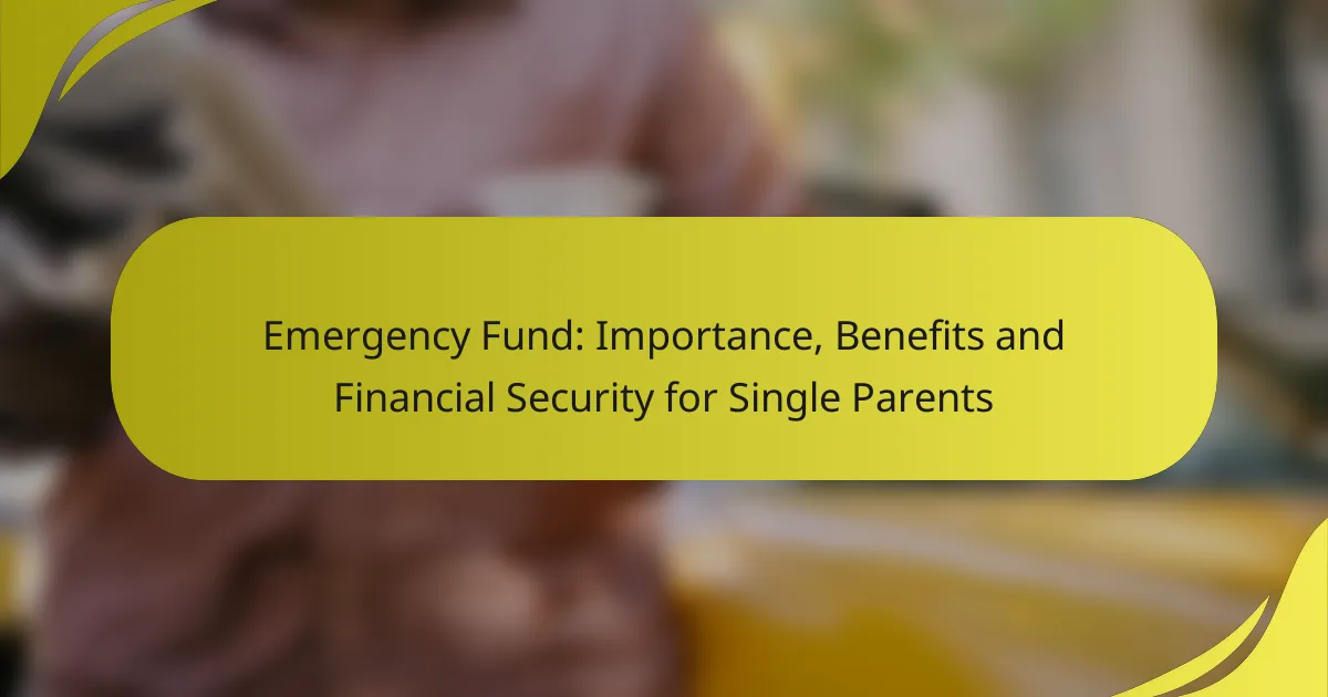 Emergency Fund: Importance, Benefits and Financial Security for Single Parents