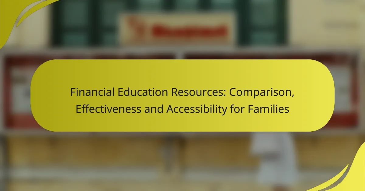 Financial Education Resources: Comparison, Effectiveness and Accessibility for Families