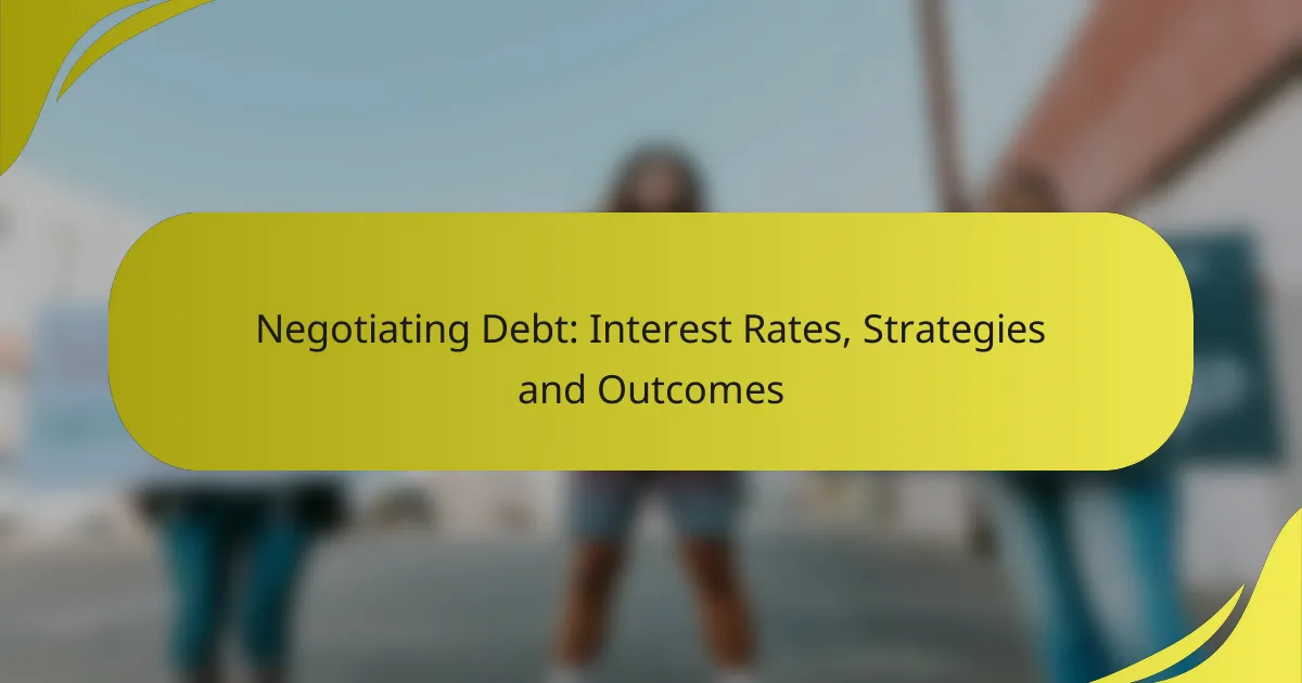 Negotiating Debt: Interest Rates, Strategies and Outcomes